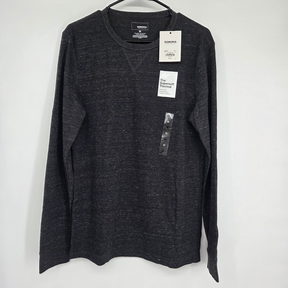 Sonoma  Goods‎ For Life Long Sleeve Crewneck Tee Size M Gray